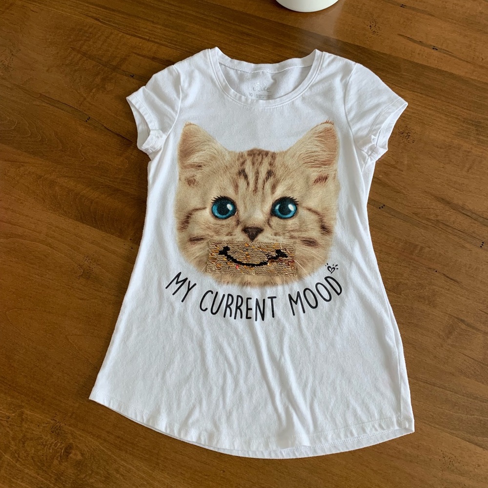 Justice flip sequins top sz 10